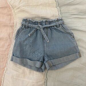 ZARA PAPERBAG WAIST DENIM SHORTS 18-24mo